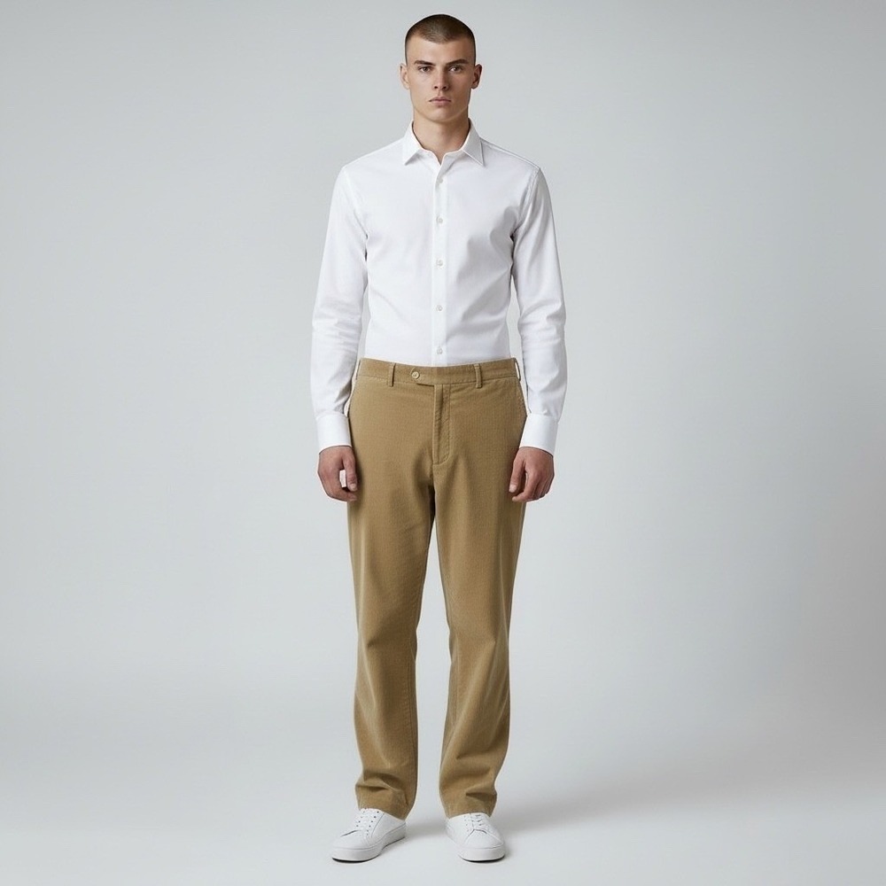 Peter Millar Duca Visconti Trousers Mens 42 Tan Corduroy Dress Pants Italian